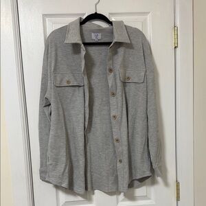 Gray Button-Up Shirt